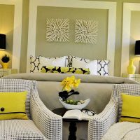 variant of an unusual combination of color in the decor of a modern room picture