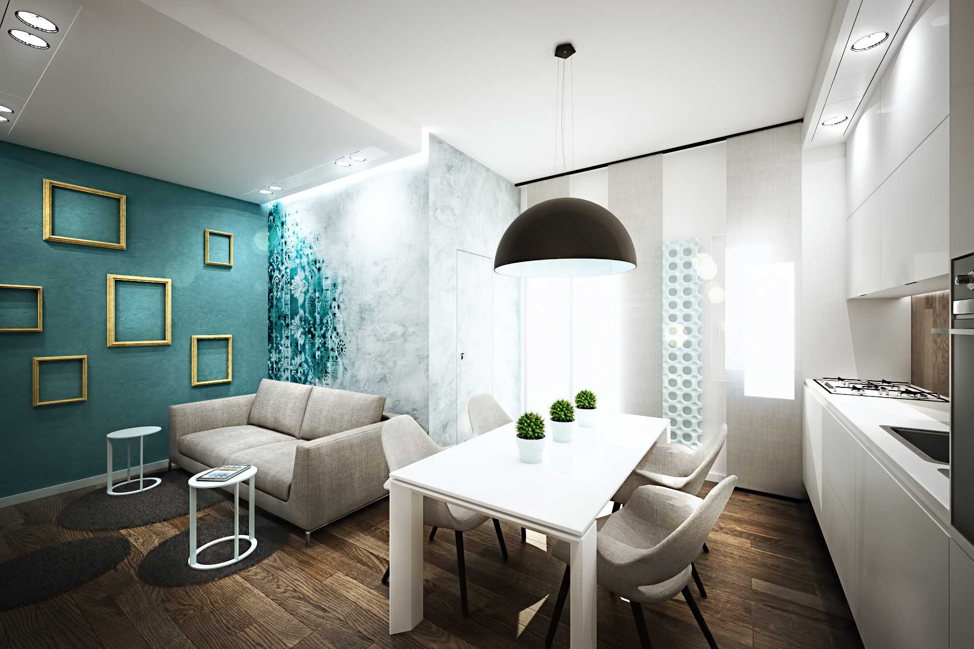 the idea of ​​a beautiful combination of color in the decor of a modern room