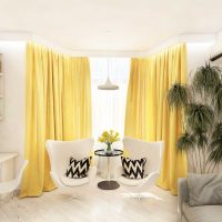 bright color combination in the design of a modern photo room