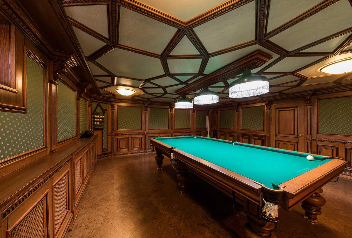 variant of the beautiful interior of the billiard room