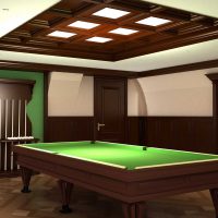 the idea of ​​a beautiful interior billiard photo