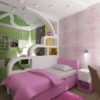 the idea of ​​a beautiful design of a nursery for two girls photo