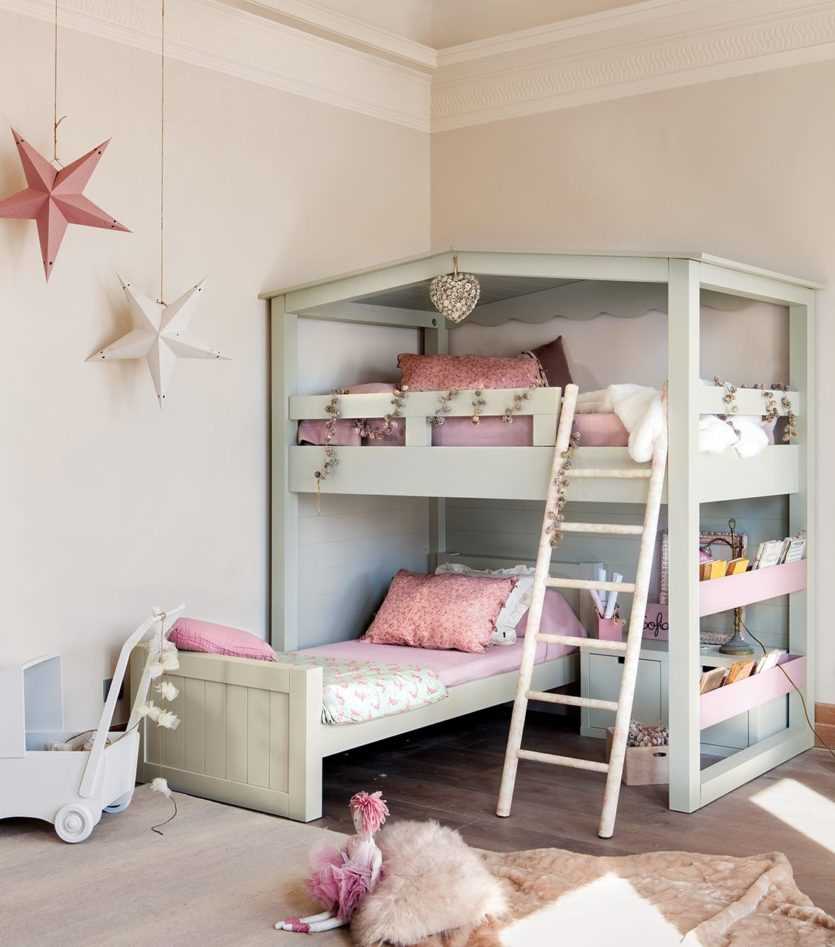 option for a bright interior for a children's room for two girls