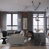 idea of ​​a bright interior two-room apartment photo