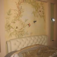 version of the beautiful style of the house with wall painting photo