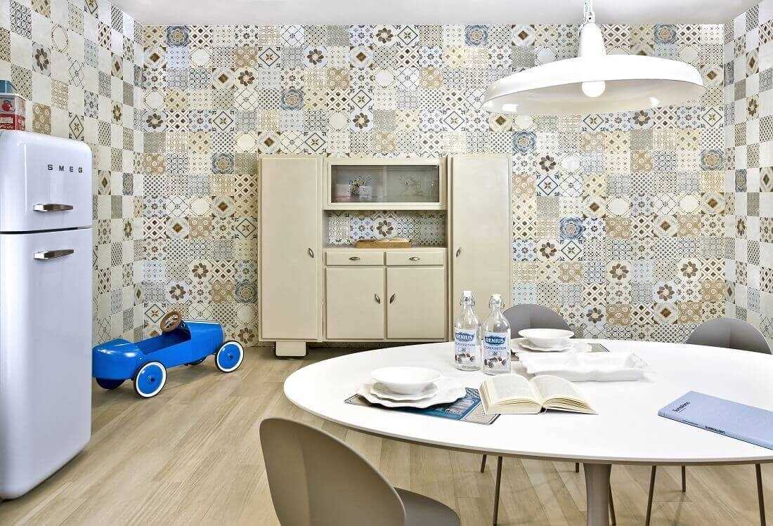 version of the unusual style of the dining room in the style of patchwork