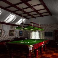 The idea of ​​a light billiard photo design