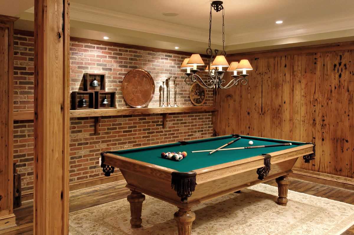 option of a light billiard room decor