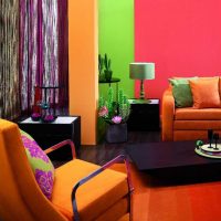 the idea of ​​an unusual combination of color in the interior of a modern room picture