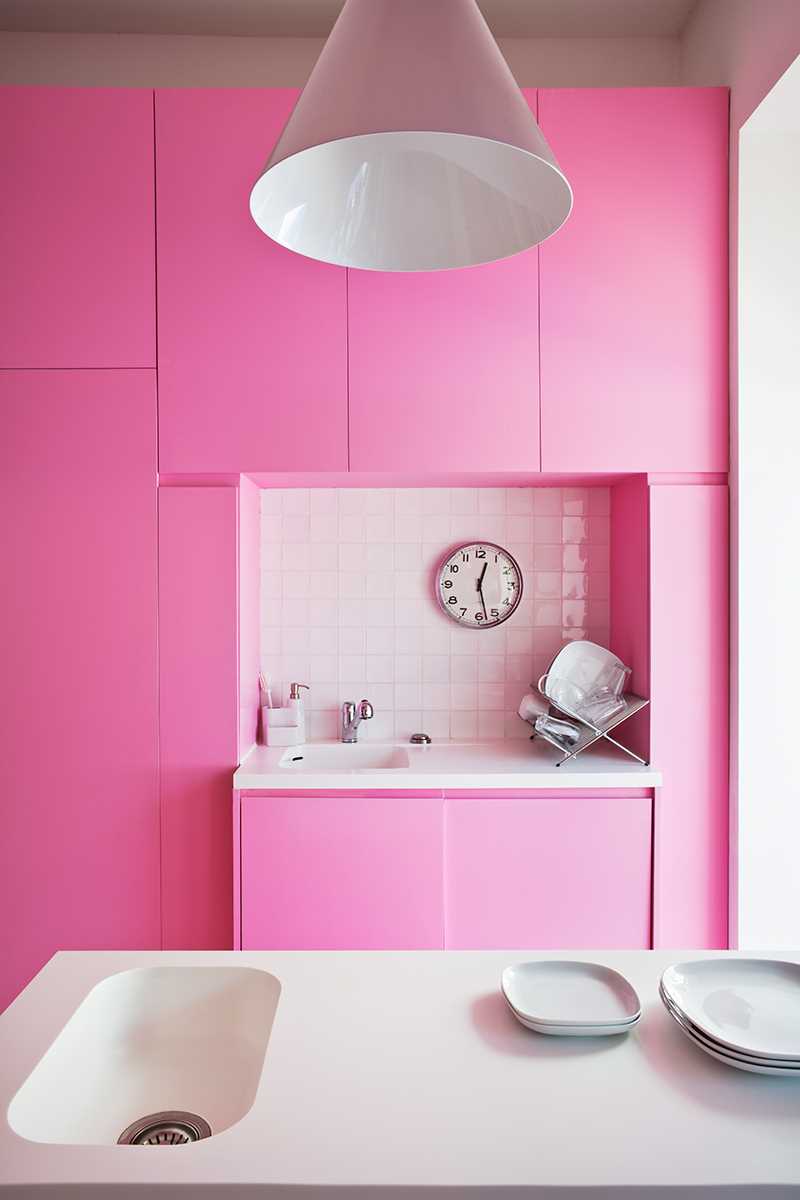 pink application example in a beautiful room decor