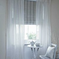 the option of using modern curtains in a light decor apartment photo