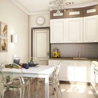 variant of a beautiful kitchen decor 8 sq.m picture