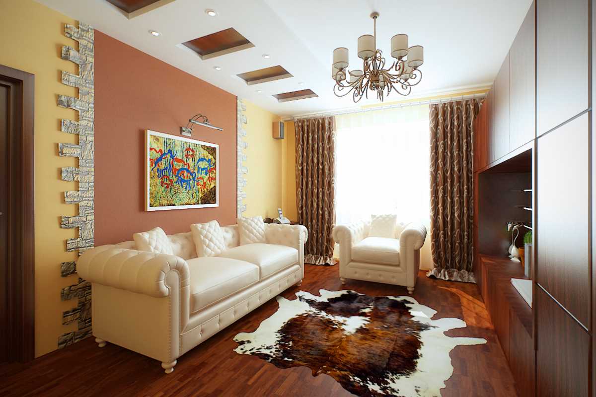 variant of the beautiful decor of a two-room apartment