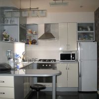 the idea of ​​a bright interior kitchen 14 sq.m picture