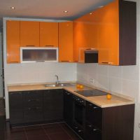 variant of the unusual style of the kitchen 8 sq. m picture