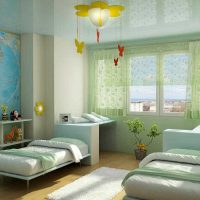 an example of an unusual decor of a children's room for two girls picture