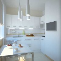 variant of a beautiful kitchen design 14 sq.m picture