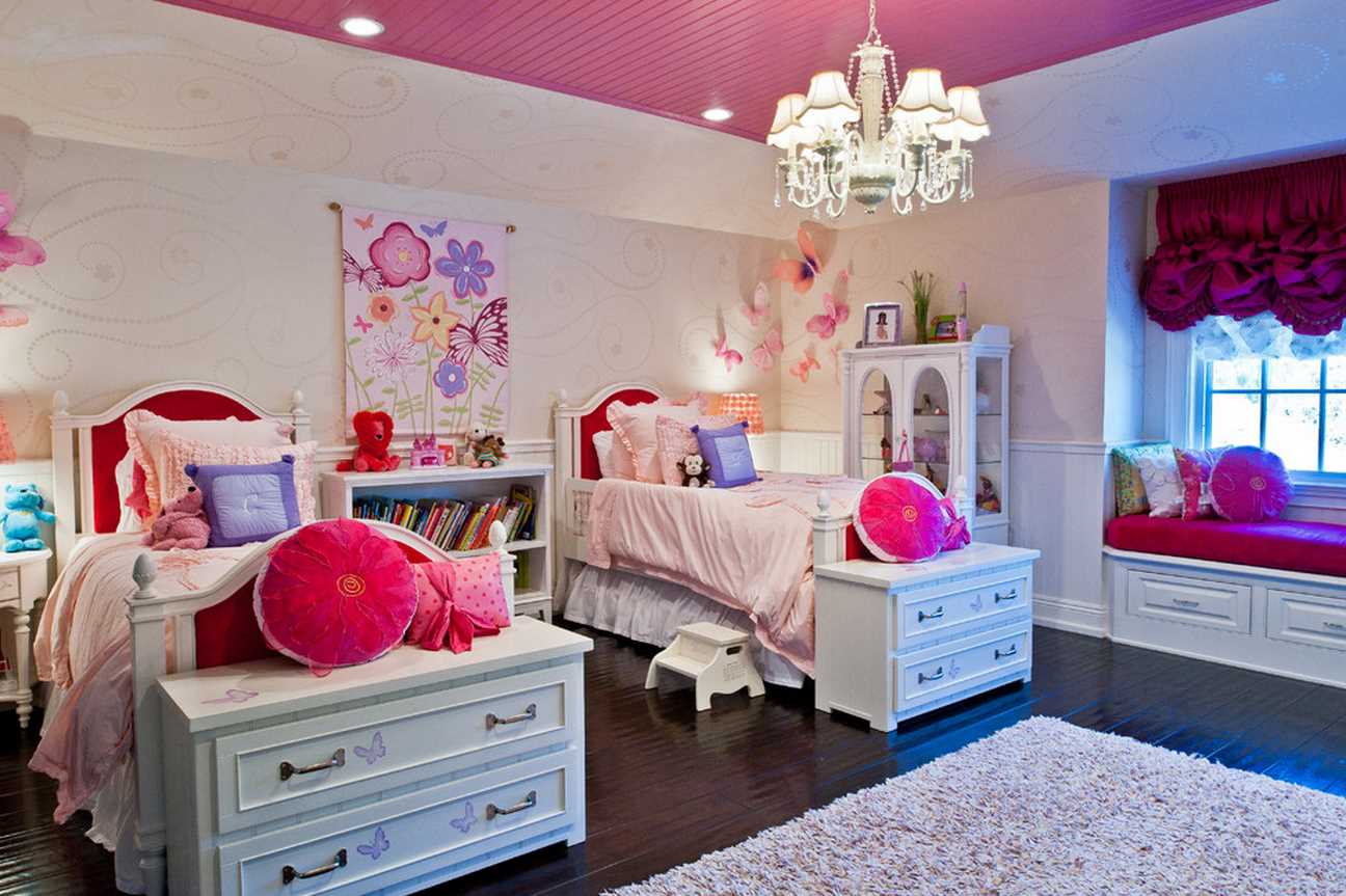 version of the beautiful design of a nursery for two girls