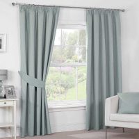 option of using modern curtains in a bright room interior picture