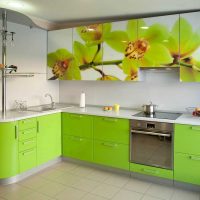 idea of ​​applying green color in an unusual decor of a room photo