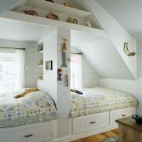 idea of ​​an unusual decor for a children's room for two children photo