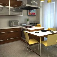 example of a beautiful kitchen interior 14 sq.m photo