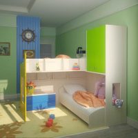 option for a bright interior of a children's room for two girls picture