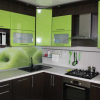 option of a bright style kitchen 9 sq.m picture