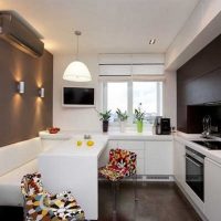 the idea of ​​a bright kitchen design 14 sq.m picture
