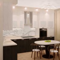 the idea of ​​a bright kitchen interior 8 sq.m picture