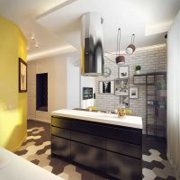 variant of a light kitchen design 9 sq.m picture