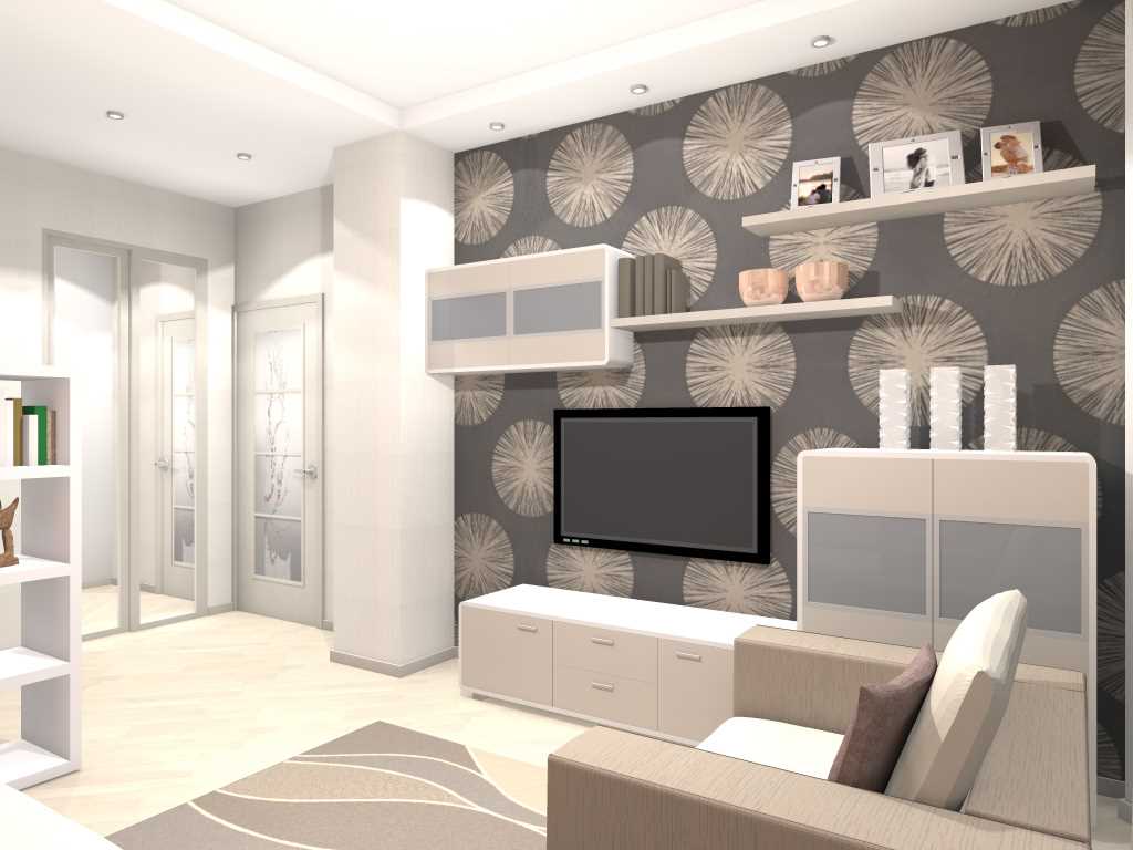 An example of a bright two-room apartment design
