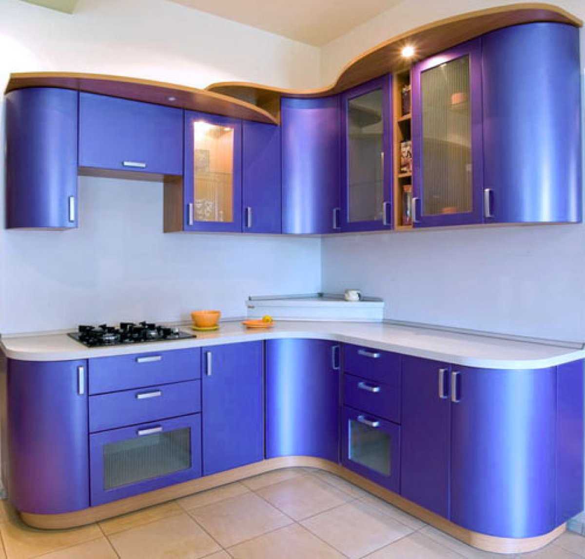 the idea of ​​a bright kitchen design of 14 sq.m