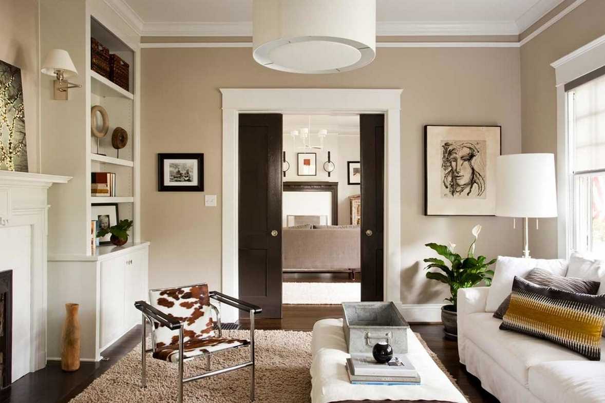 variant of an interesting combination of beige in the decor of the apartment