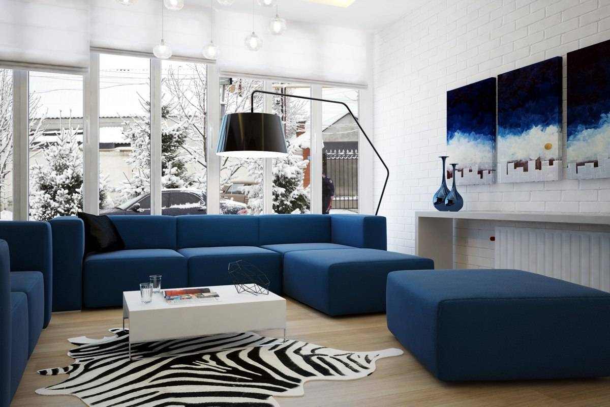 the idea of ​​using interesting blue in home design