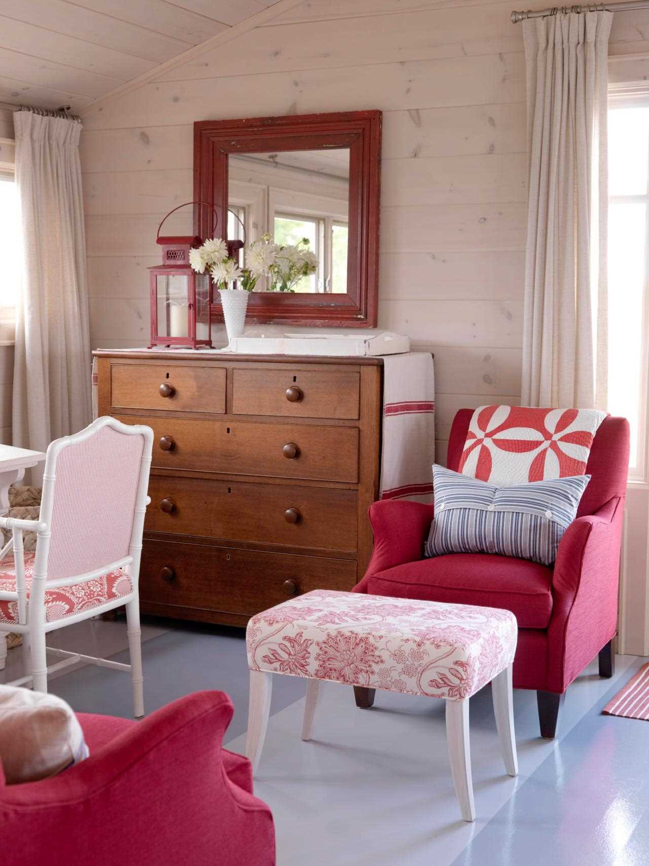 the idea of ​​using pink in a beautifully designed room