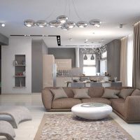 version of the application of light design in an unusual decor of an apartment photo
