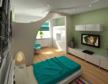 option bright style bedroom living room 20 sq.m. picture