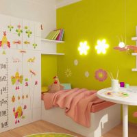 l'idée d'un design inhabituel d'une chambre d'enfants pour une fille photo 12 m²