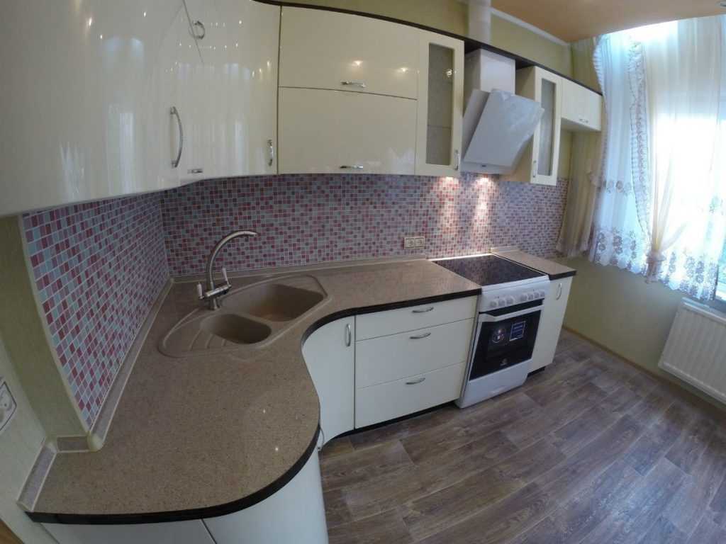 variant of a beautiful style of kitchen 8 sq.m