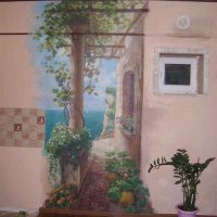 idea of ​​a beautiful home interior with wall painting photo