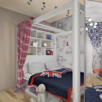 version of the bright design of a bedroom for a girl in a modern style picture