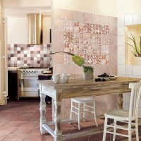 version of the beautiful design of the dining room in the style of patchwork photo