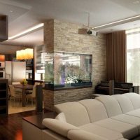 idea of ​​bright design living room bedroom photo