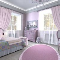 the idea of ​​a beautiful style of a children's room for a girl 12 sq. m picture