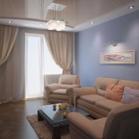 the idea of ​​a beautiful interior bedroom living room picture