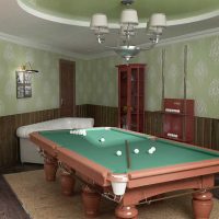 version of the unusual decor of the billiard room photo