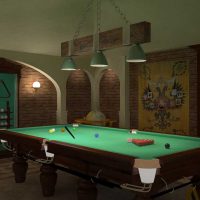 option of an unusual interior billiard picture