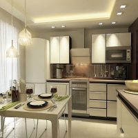 the idea of ​​a bright interior kitchen 8 sq.m picture