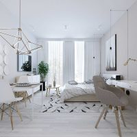 version of the unusual style of the apartment in the Scandinavian style picture